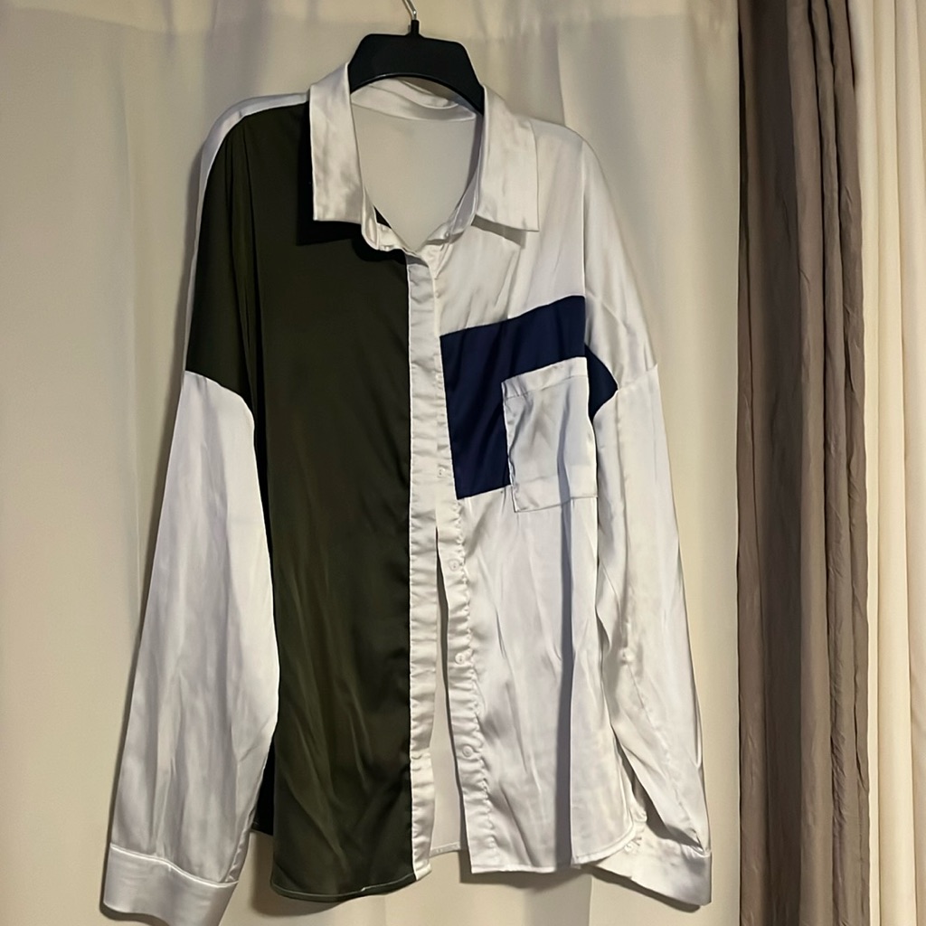 Silk Button-Down Top